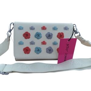 Betsey Johnson Xosybil Rose And Skulls Crossbody Bag